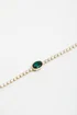 Jon Richard Gold Plate Cubic Zirconia Green Stone Toggle Bracelet - One Size Image 2
