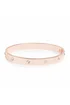Jon Richard Rose Gold Plated Polished Crystal Bangle Bracelet - One Size Image 1