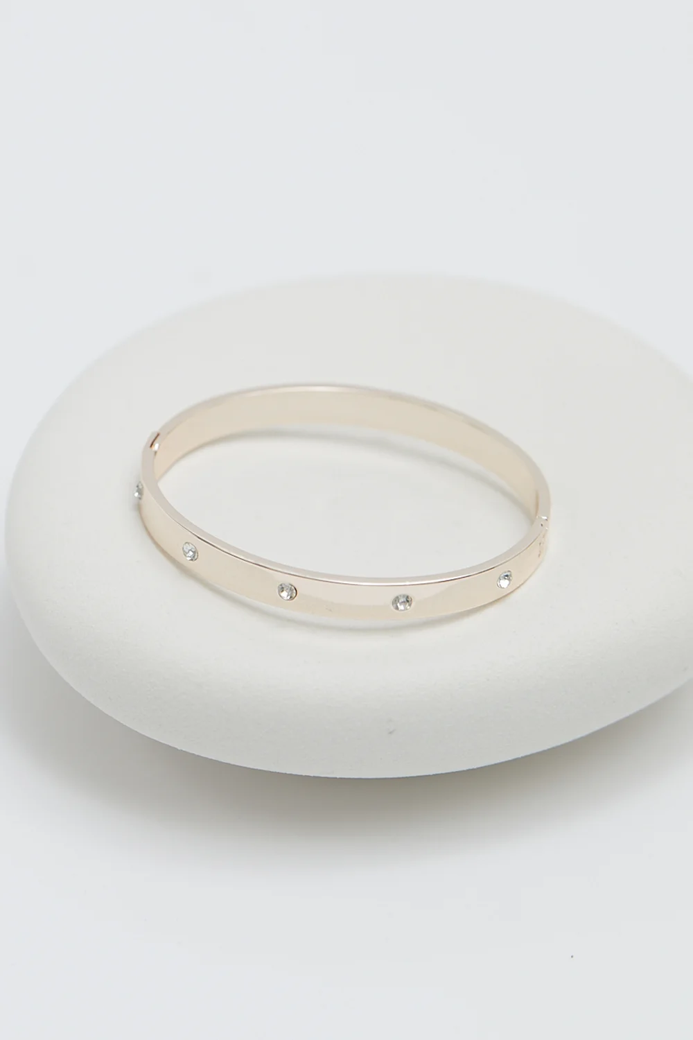 Jon Richard Rose Gold Plated Polished Crystal Bangle Bracelet - One Size Image 2