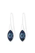 Jon Richard Radiance Collection Silver Plated Denim Blue Polished Drop Earrings - One Size Image 1