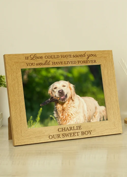 Personalised Memento Company Wood Pet Memorial 6x4 Photo Frame - One Size Image 3