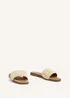 Linzi Aloha Beige Beaded Flat Slider Sandal - Size 7 Image 3