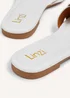 Linzi Fletcher White Faux Leather Slider - Size 7 Image 5