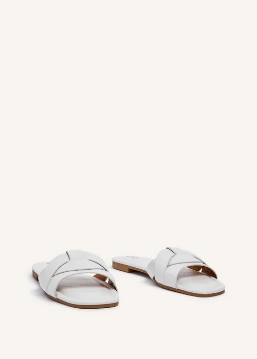 Linzi Fletcher White Faux Leather Slider - Size 7 Image 4