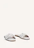 Linzi Fletcher White Faux Leather Slider - Size 7 Image 4