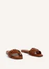 Linzi Fletcher Tan Faux Leather Slider - Size 5 Image 4