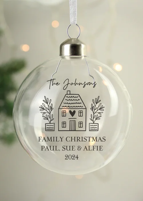 Personalised Memento Company Clear Home Glass Bauble - One Size Image 3