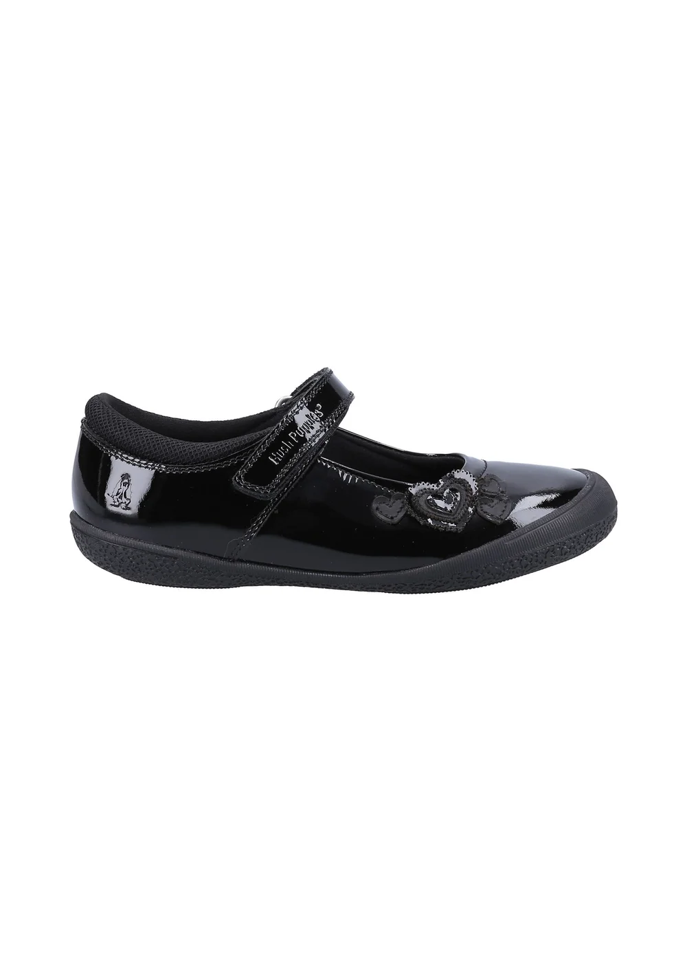 Hush Puppies Girls Black Rosanna Patent Infant School Shoes (Younger 6 - 12.5) - 6.5 Infants Image 1