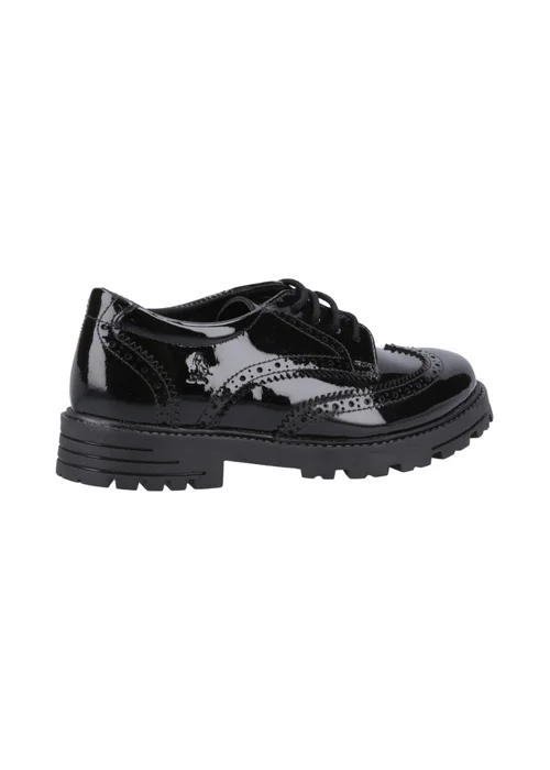 Hush Puppies Girls Black Maxine Patent Senior School Shoes (Older 6-7) - 7 Image 3