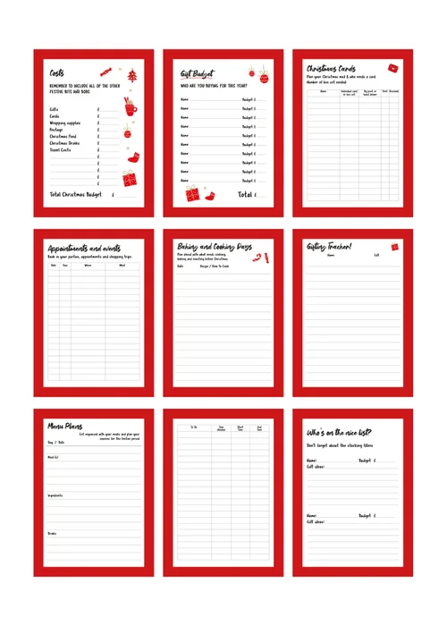 Personalised Memento Company Red Christmas A5 Planner - One Size Image 4