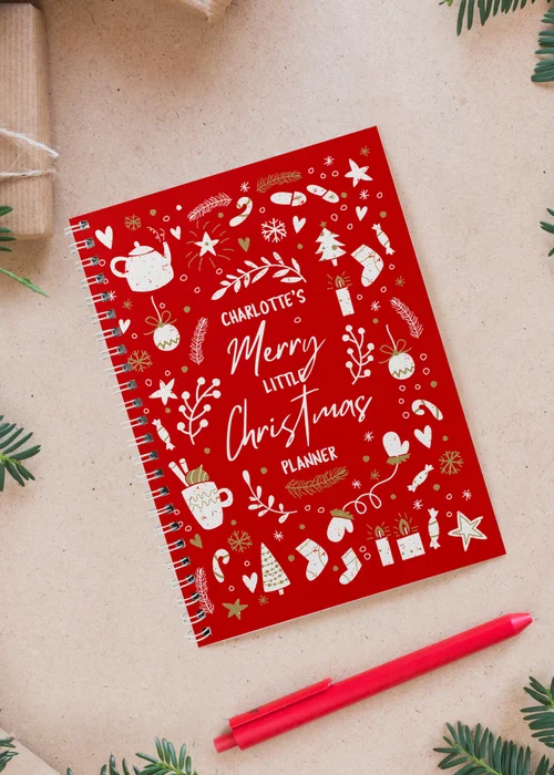 Personalised Memento Company Red Christmas A5 Planner - One Size Image 2