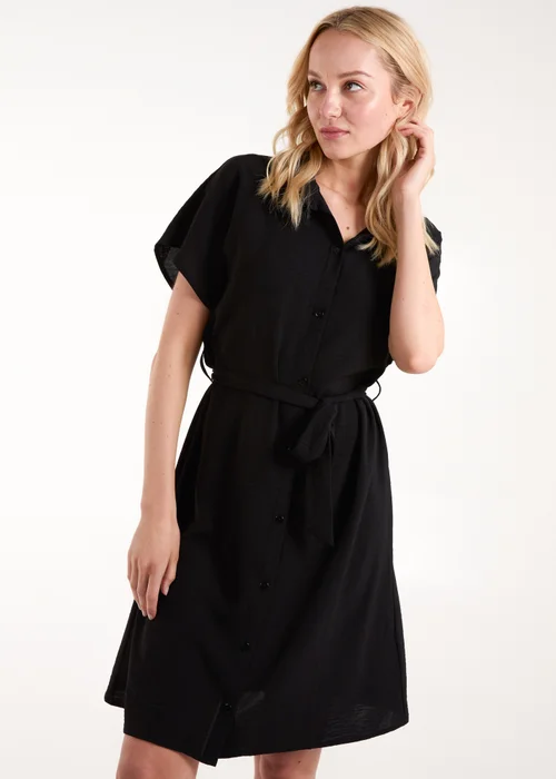 Blue Vanilla Black Shirt Dress Mini - M Image 4