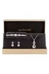 Gift Packaged Silver Crystal Infinity Jewellery Set - One Size Image 1