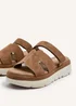 Linzi Harper Tan Faux Nubuck Chunky Link Strap Sandal - Size 6 Image 4
