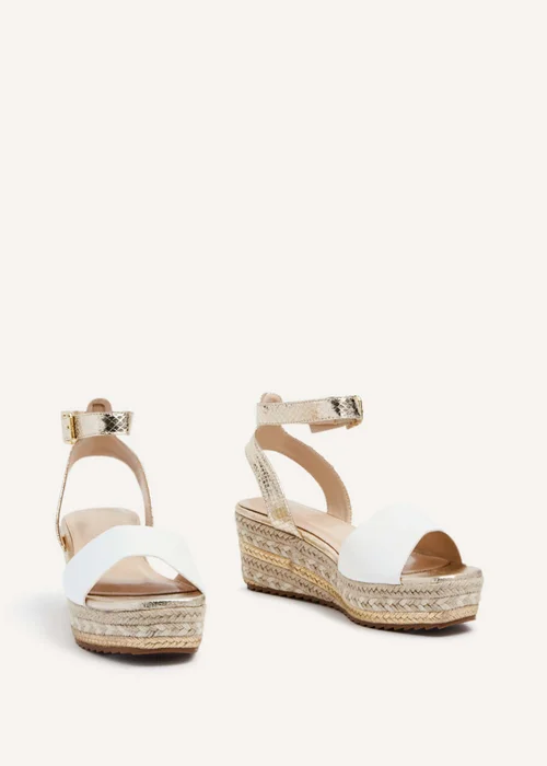 Linzi Malaga Gold Plaited Flatform Wedge Sandal - Size 4 Image 3