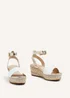 Linzi Malaga Gold Plaited Flatform Wedge Sandal - Size 4 Image 3