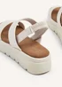 Linzi Gia Nude Faux Leather Chunky Padded Flatform Sandal - Size 8 Image 4