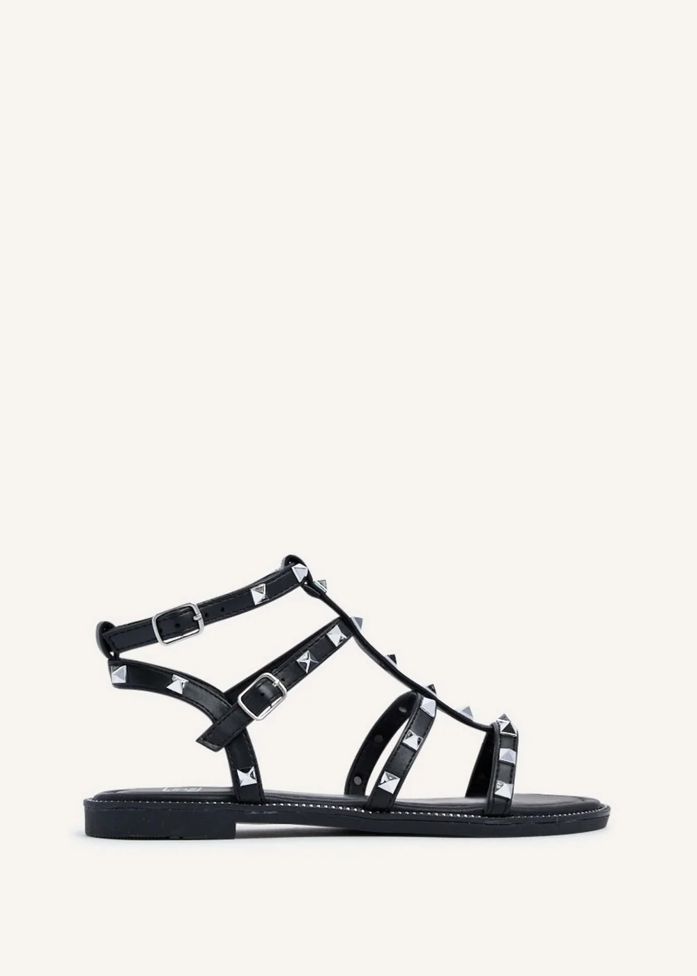 Linzi Billie Black Studded Gladiator Sandal - Size 5 Image 2