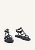 Linzi Billie Black Studded Gladiator Sandal - Size 5 Image 3