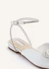 Linzi Lalita Ivory Satin Bow Embellished Flat Mules - Size 5 Image 5