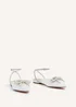 Linzi Lalita Ivory Satin Bow Embellished Flat Mules - Size 5 Image 4