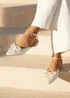Linzi Lalita Ivory Satin Bow Embellished Flat Mules - Size 5 Image 6