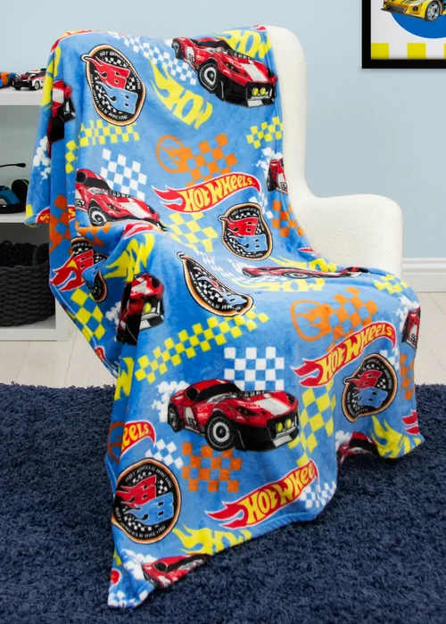 Hot Wheels Flame Fleece Throw - One Size Image 1