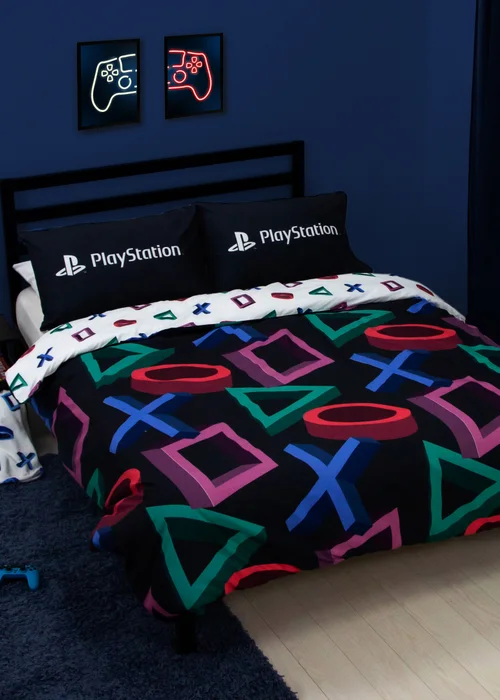 PlayStation Multi Brushed Microfiber Duvet Cover Set - Double Image 1