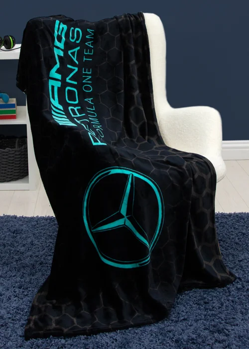 Mercedes Stealth Luxury Formula 1 Fleece Throw (100x 150cm) - One Size Image 1
