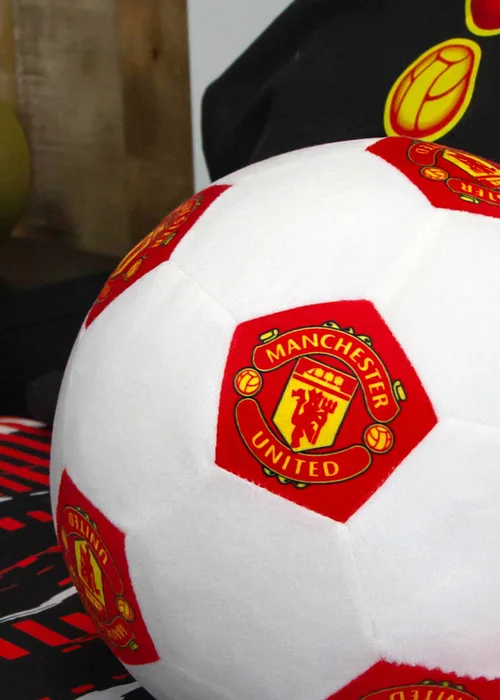 Manchester United Soccer 3D Round Ball Decorative Cushion - One Size Image 3