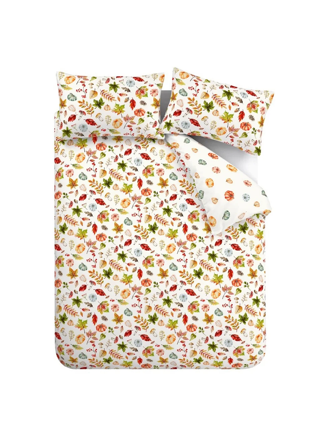 Catherine Lansfield Autumn Pumpkins Reversible Single Duvet Cover Set Orange - Single Image 5