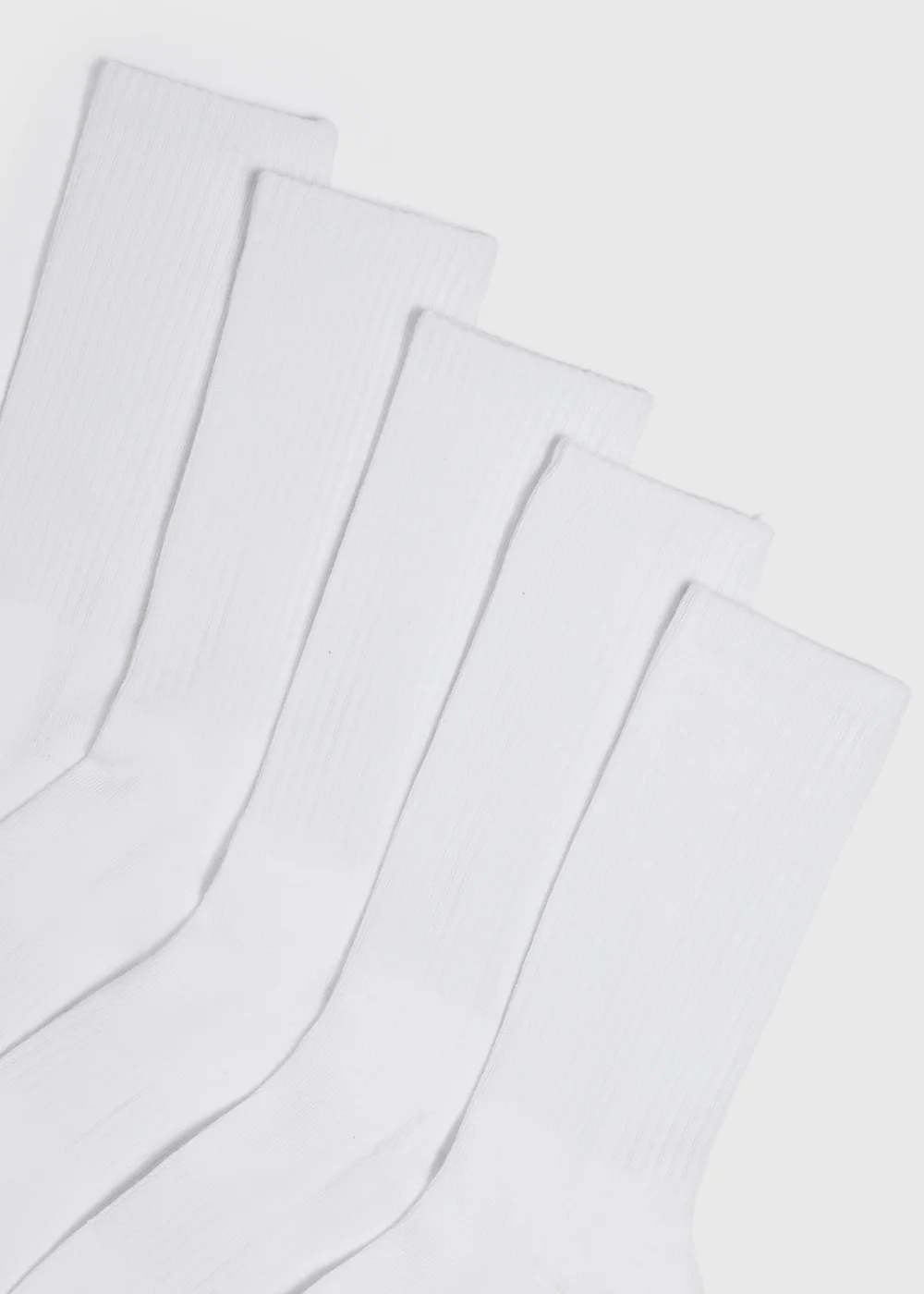 5 Pack White Sports Socks - Sizes 6 - 8.5 Image 2