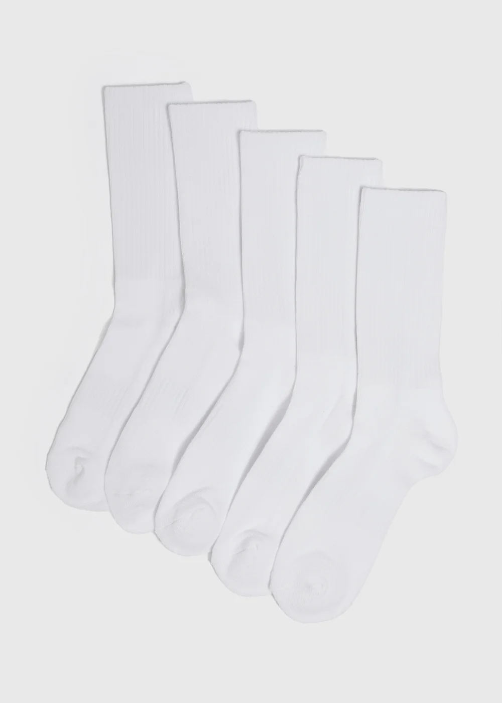 5 Pack White Sports Socks - Sizes 6 - 8.5 Image 1