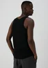 2 Pack Black Cotton Vests - Small Image 3