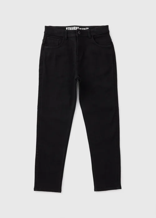 Boys Black Straight Fit Jeans (7-15yrs) - Age 7 Years Image 1