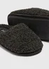 Charcoal Fluffy Gown Mule Slippers - Size 7 - 8 Image 2