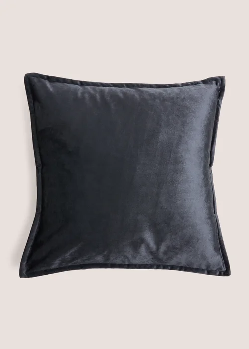 Black Velvet Cushion Image 1