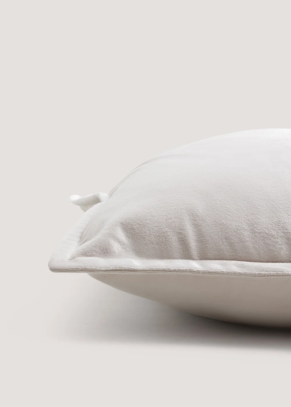 Beige Velvet Cushion Image 2