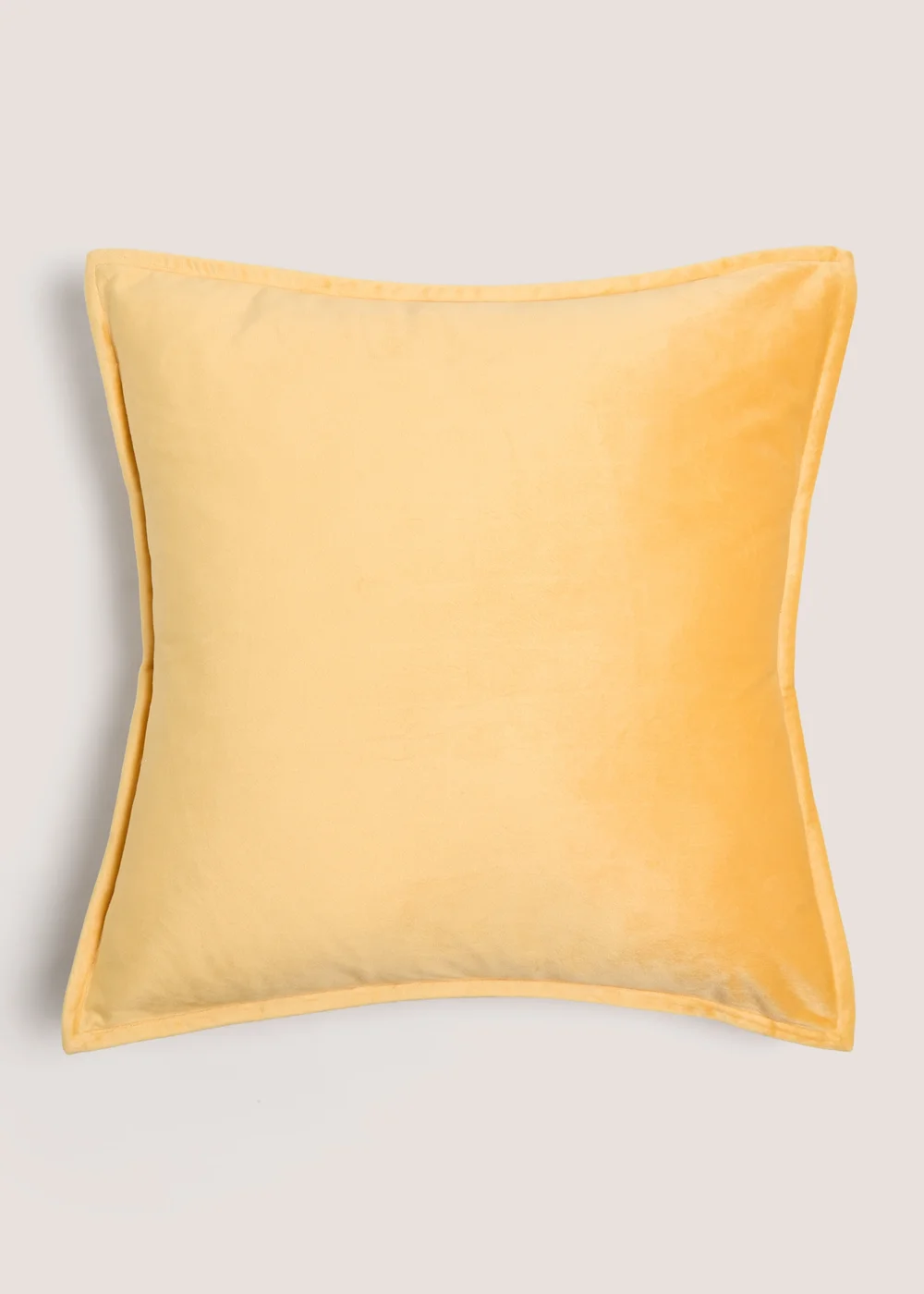 Ochre Velvet Cushion Image 1
