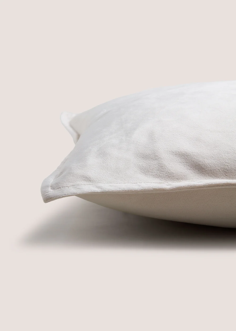 Large Cream Velvet Cushion Image 2
