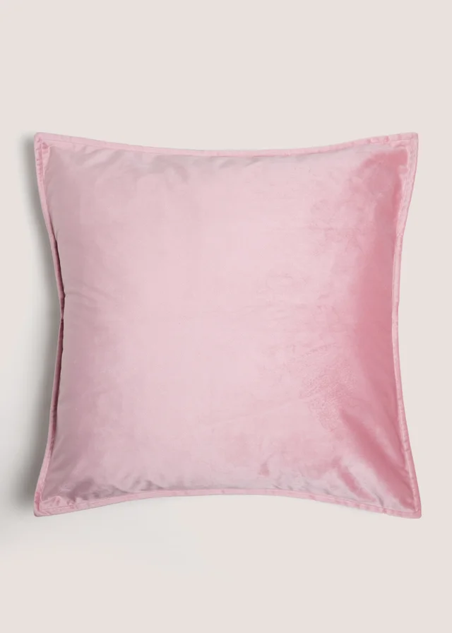 Large Pink Velvet Cushion