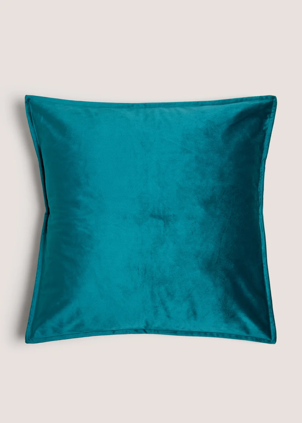 Large Teal Velvet Cushion Image 1