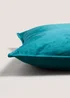 Large Teal Velvet Cushion Image 2