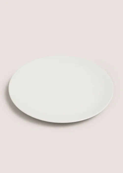 White Coupe Dinner Plate Image 1