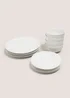12 Piece White Dinner Set Image 1