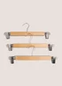 3 Pack Wood Trouser Hangers Image 1