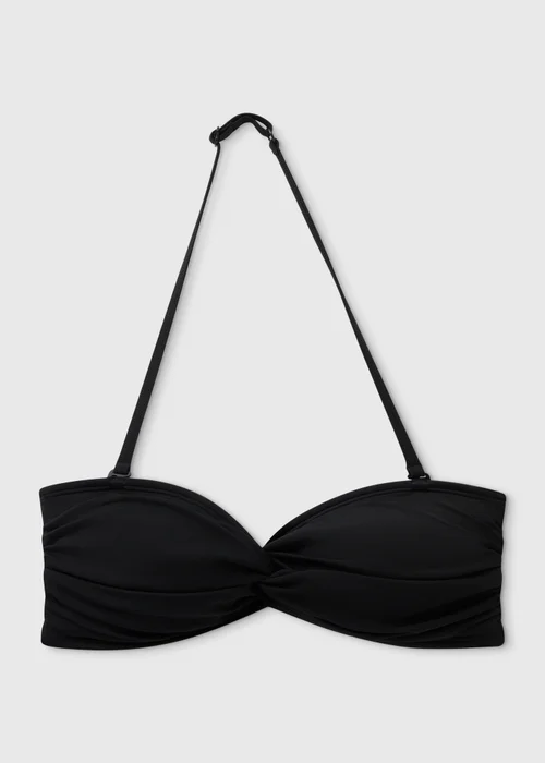 Black Twist Bikini Top - Size 6 Image 3