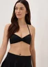 Black Twist Bikini Top - Size 6 Image 1