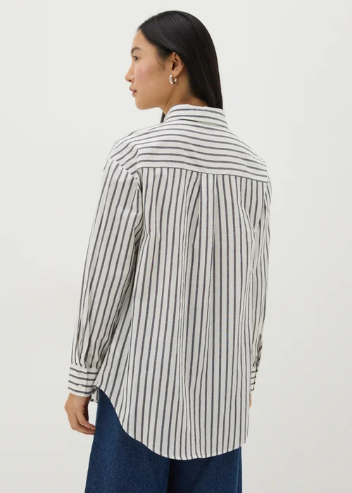 White Bold Stripe Shirt - Size 8 Image 3