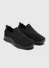Black Knitted Slip On Trainers - Size 3 Image 1